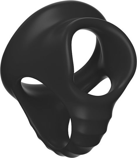 Triple Silicone Cock Ball Ring Black
