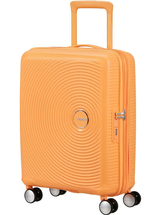 American Tourister Soundbox Βαλίτσα Ταξιδίου Καμπίνας Σκληρή Papaya Pop με 4 Ρόδες Ύψους 55εκ.