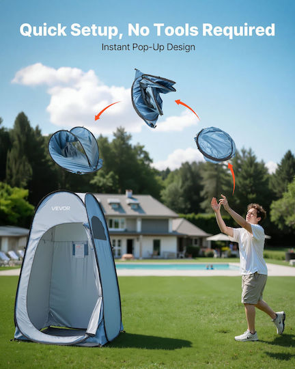 Vevor Σκηνή Camping Pop Up Τουαλέτας Μπλε 3 Εποχών 119.4x119.4x190εκ.