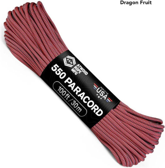 Atwood Rope Mfg Rope Diameter 4mm with Length 30m Red Rope Paracord 550 30m Blood Moon