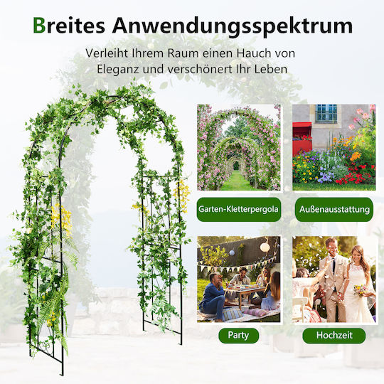 Garden Arch from Metallic in Black Colour 120x56x220cm