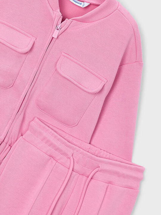 Kids Sweatpants Set With Jacket Pink 2 Pieces