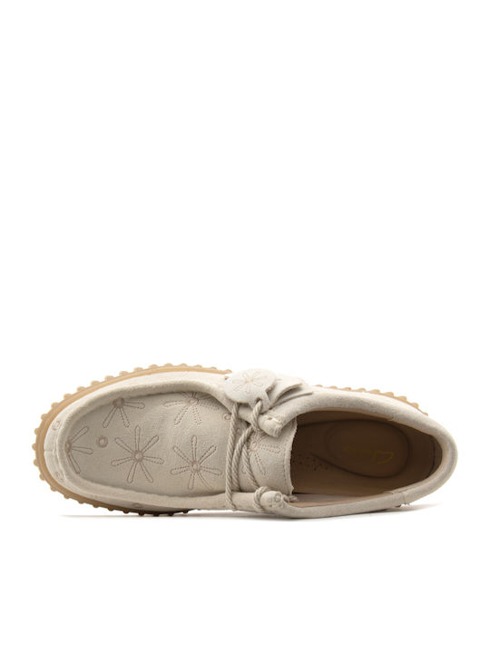 Torhill Bee Suede Δερμάτινα Γυναικεία Μοκασίνια σε Μπεζ Χρώμα