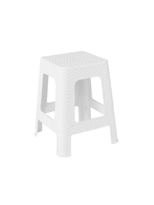 Σκαμπό από Πολυπροπυλένιο Άσπρο 36x36x45cm Σκαμπό από Πολυπροπυλένιο Άσπρο 36x36x45cm