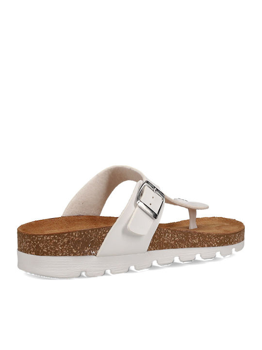 Women's Flat Sandals in White Color
