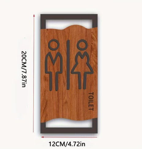 2d Πινακίδα Τουαλέτας Άνδρες & Γυναίκες – 20 × 12 Cm