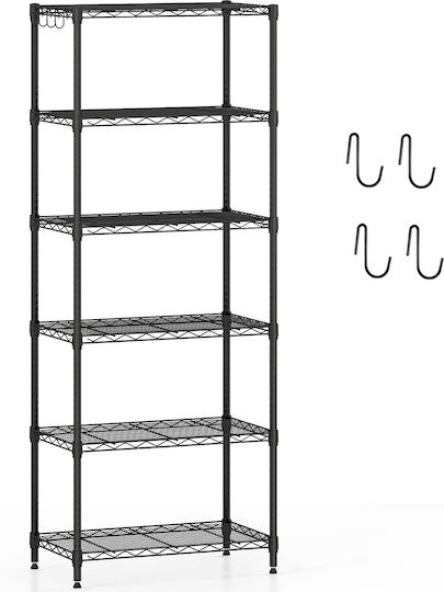 Βιβλιοθήκη Μαύρη 150x59x34εκ.