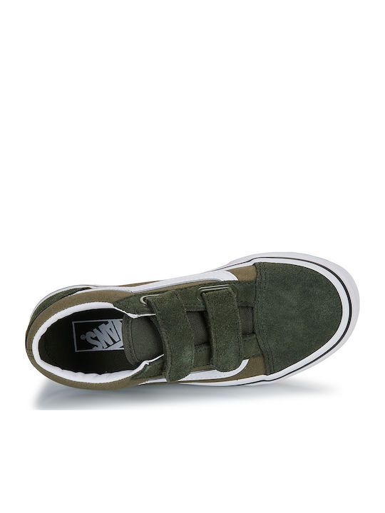 Old Skool V Παιδικά Sneakers με Σκρατς Χακί