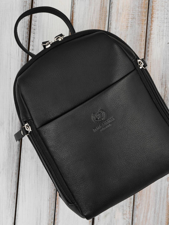Leather Women's Bag Backpack Black