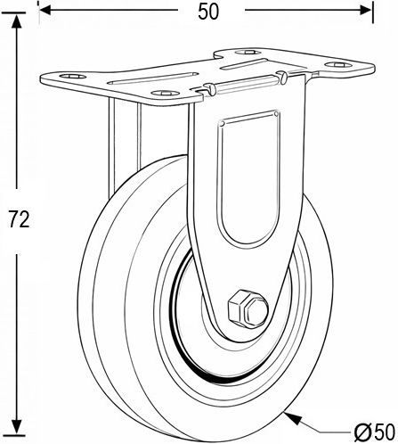 Finetto Furniture Wheel made of Metal with Wheels Gray