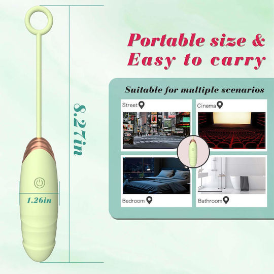 Love Vibrator Egg with Remote Control Green