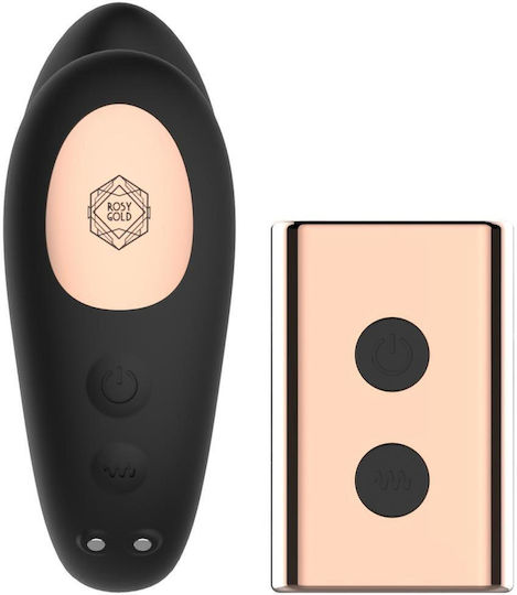 Rosy Gold Vibrator Dublu Vibrator cu Telecomandă Negru