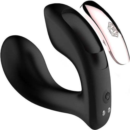 Rosy Gold Vibrator Δονητής με Απομακρυσμένο Έλεγχο Μαύρος