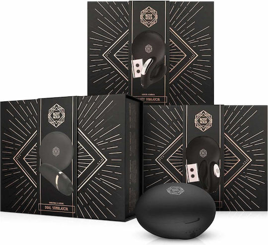 Rosy Gold Vibrator Dublu Vibrator cu Telecomandă Negru