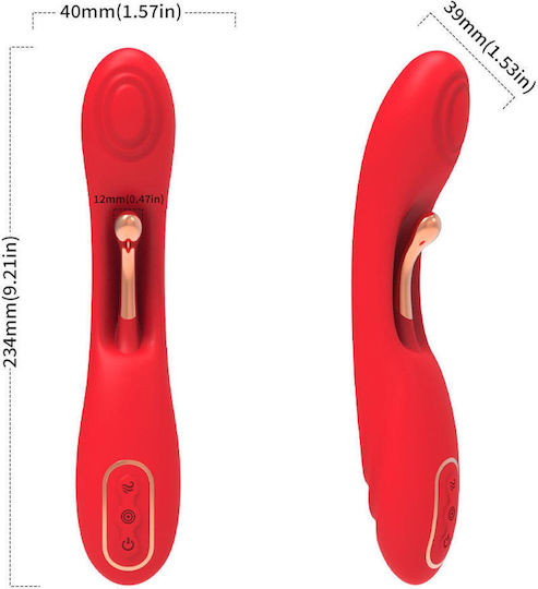 B-Series Joy Κλασικός Δονητής 22.4cm Κόκκινος