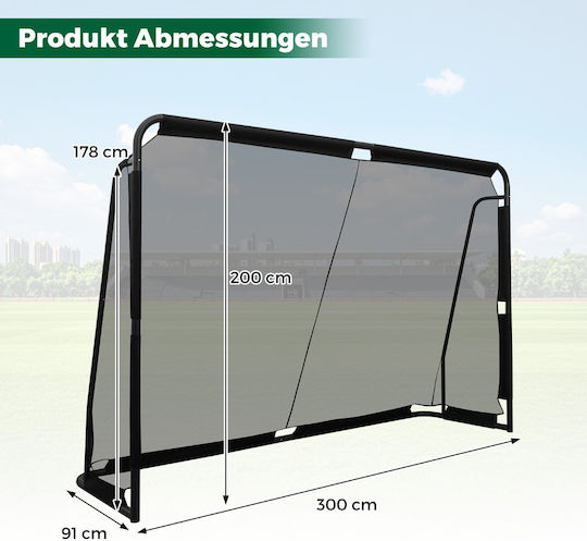 Costway Football Goal 200x300x91cm