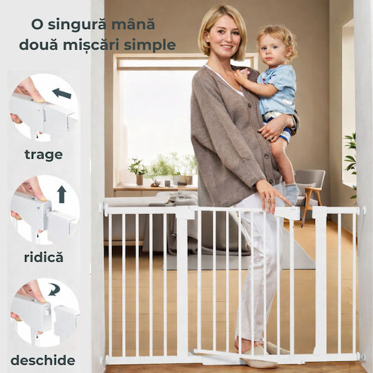 Kidizi Πόρτα Ασφαλείας από Ξύλο σε Μαύρο Χρώμα