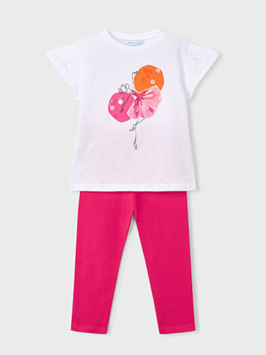 Kids' Set with Leggings Summer 2pcs Red