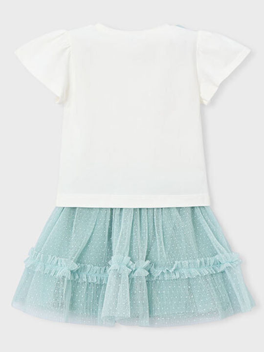 Kids' Set with Skirt Summer 2pcs Green