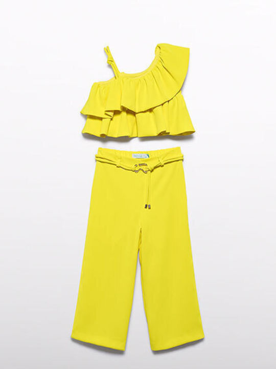Kids' Set with Pants Summer 2pcs Yellow