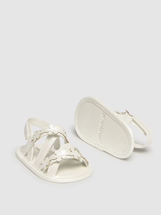 Mayoral Baby Soft-Sole Sandals White