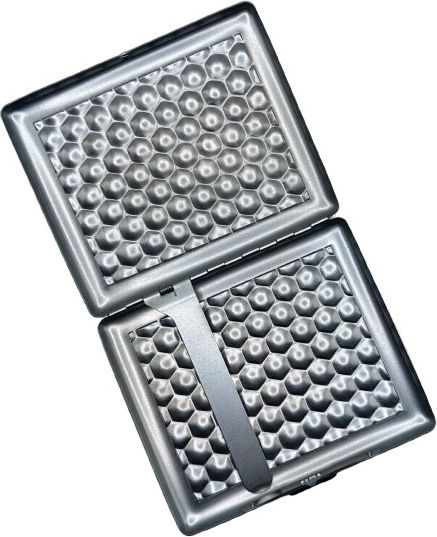 Cigarette Case Metal 20 Cigarettes Lepekoff Embossed Slim Silver
