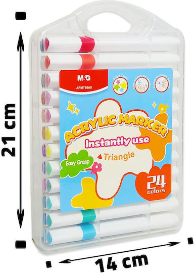 M & G Drawing Markers 1mm Thin Set 24 Colours