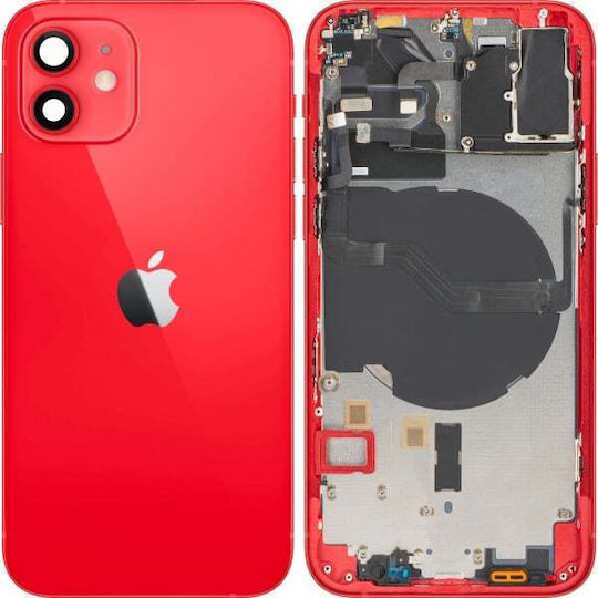 Battery Cover Apple iPhone 12 Middle Frame Red Replacement