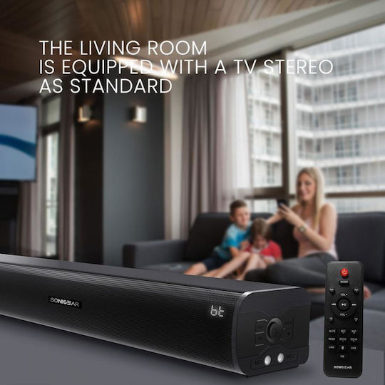 Sonic Gear Sonicbar Soundbar Bluetooth and HDMI 70W with Remote Control Black
