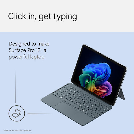 Microsoft Surface Pro Keyboard with Touchpad for Tablet English US Ocean