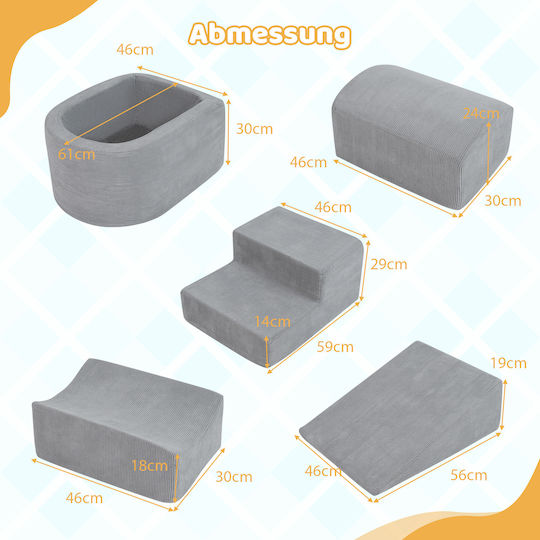 Costway Set aus Stoff Gray