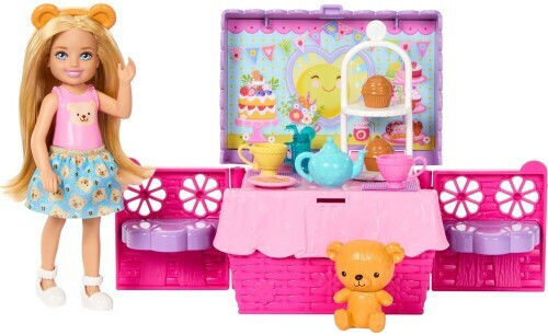 Barbie Tea Party Set Doll Chelsea For 3+ Years (Various Designs) 1pc