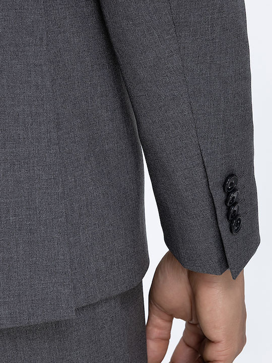 Men's Summer Suit Slim Fit Dark Grey
