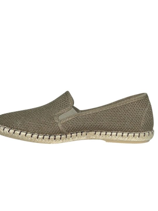 Stoff Herren Espadrilles in Braun Farbe