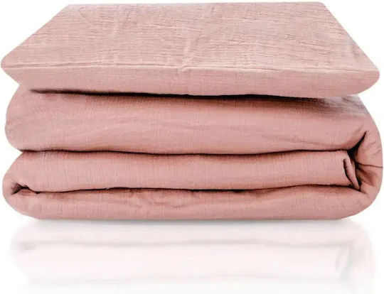 Julius Zöllner Baby Duvet Cover Set With Pillowcase Dusty Rose 100x135cm
