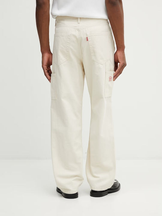 568 Men's Jeans Pants with Loose Fit Beige