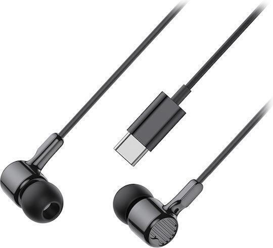 XO EP84 In-ear Handsfree Headphones with Connector USB-C Black