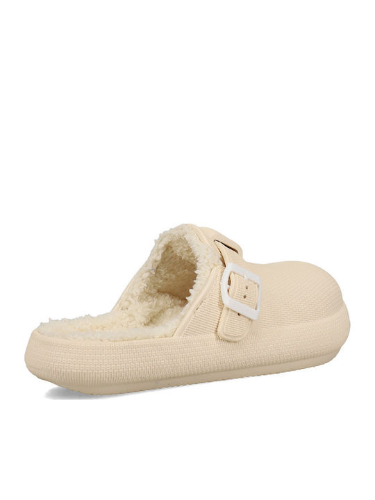 Winter Damen Hausschuhe Beige