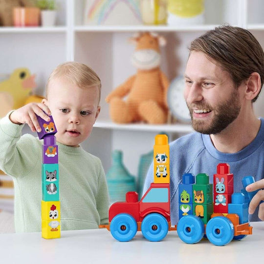 Mega Bloks Τουβλάκια Τρακτέρ με Ζωάκια για 1.5+ Ετών 30τμχ