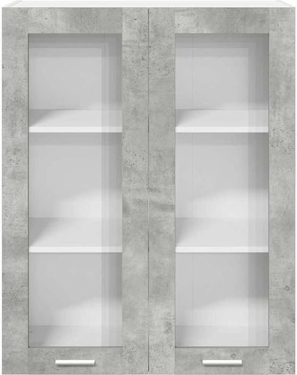 Cabinet Wall with Countertop Gray 80x31x100cm