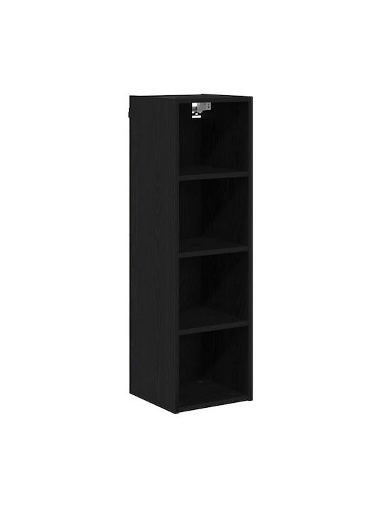 Wandküchenschrank mit Arbeitsplatte Schwarz 30x29.5x100cm