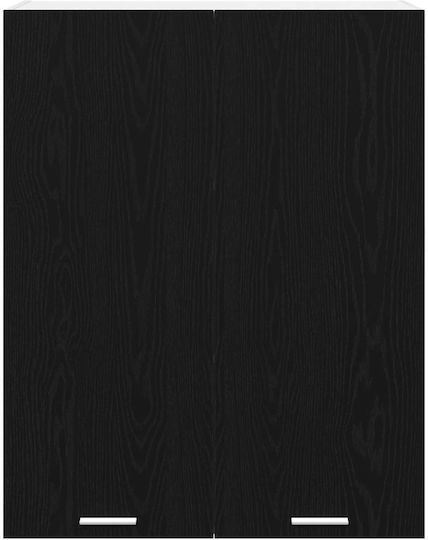 Cabinet Wall with Countertop Black 80x31x100cm