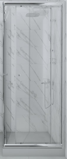 Piccadilly Καμπίνα Ντουζιέρας με Συρόμενη Πόρτα 80x80x185cm Clear Glass Chrome Piccadilly Καμπίνα Ντουζιέρας με Συρόμενη Πόρτα 80x80x185cm Clear Glass Chrome