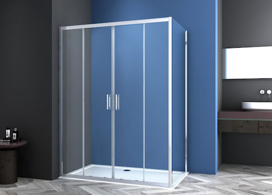 Piccadilly Cabinet Duș cu Glisare Ușă 145-150x195cm Sticlă transparentă Chrome