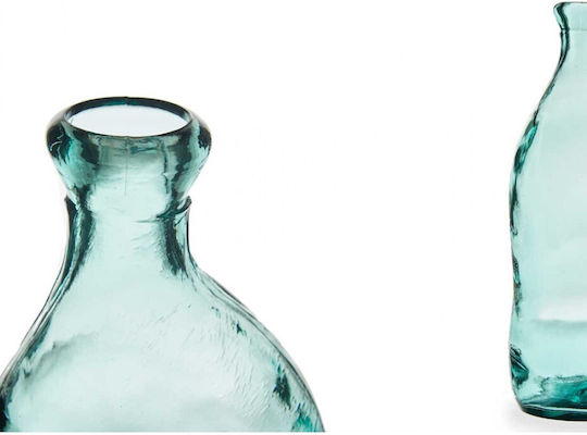 Atmosphera Βάζο Γυάλινο Τιρκουάζ Φ14xΥ37cm