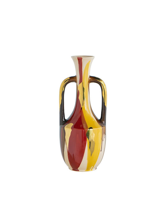 Artekko Ekko Dekorative Keramikvase Mehrfarbig 17,3x17,3x43 cm
