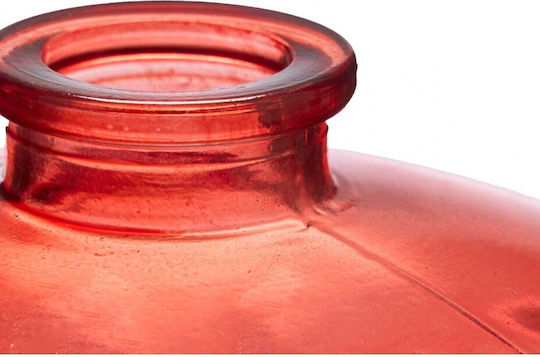 Atmosphera Glass Red Vase Φ10xH13cm