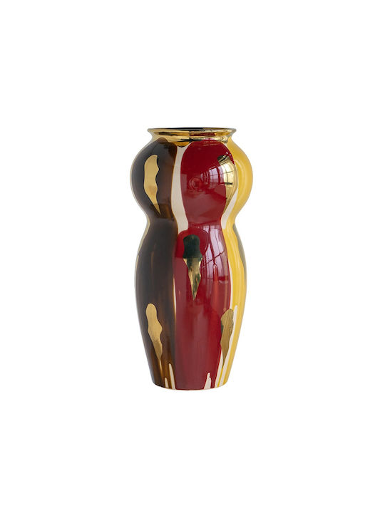 Artekko Ekko Dekorative Keramikvase Mehrfarbig 25,5x25,5x53 cm