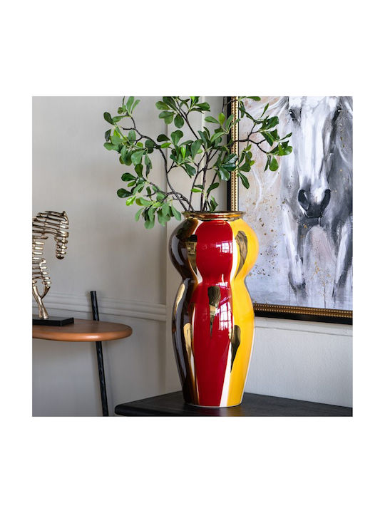 Artekko Ekko Dekorative Keramikvase Mehrfarbig 25,5x25,5x53 cm
