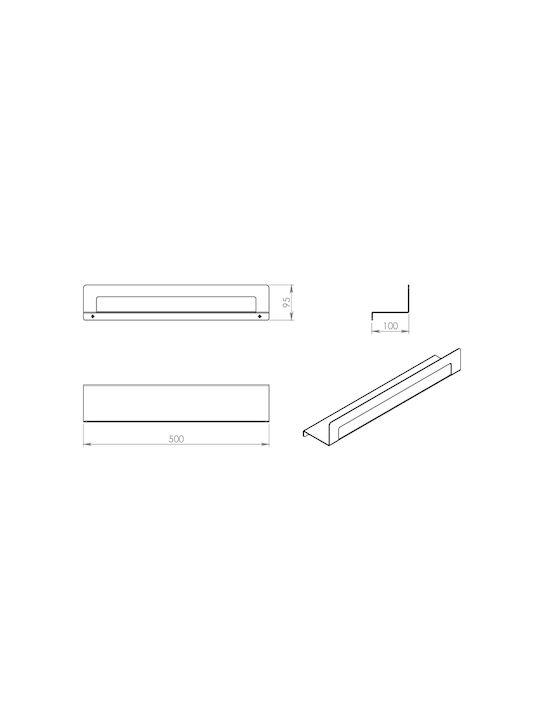 Gedy Cleo Wandmontage Schrauben Inox Silber